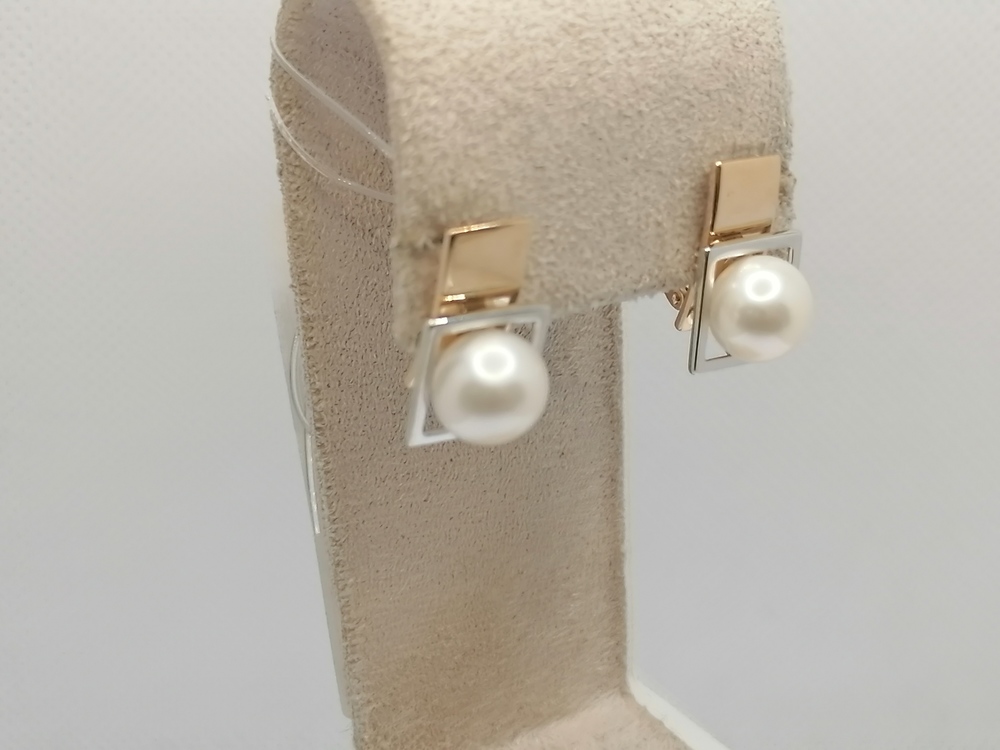 СЕРЬГИ ЖЕМЧУГ (Au 585)