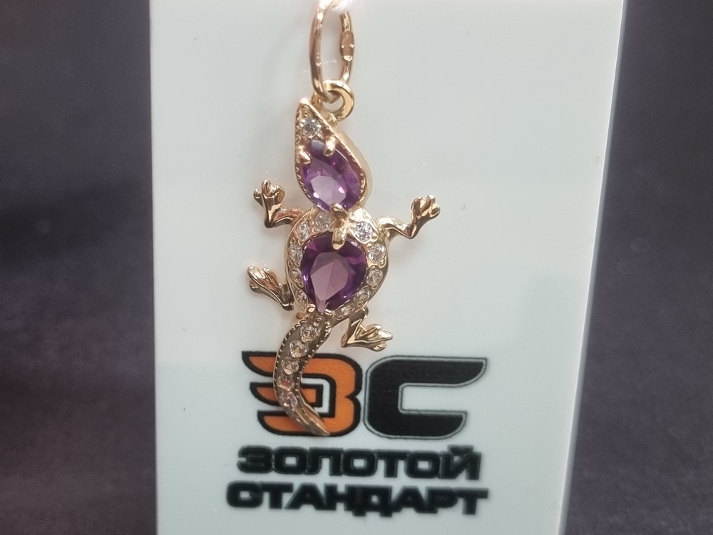 ПОДКМИ585 ПОДВЕСКА С КАМНЯМИ (Au 585)