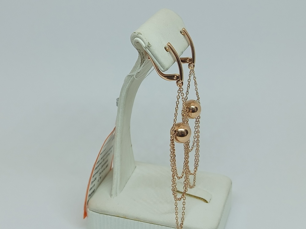 СБКМ585 СЕРЬГИ БЕЗ КАМНЯ (Au 585)