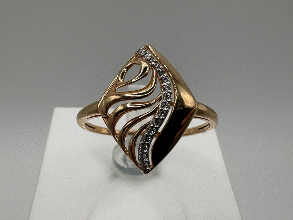 КОЛЬЦО С КАМНЯМИ (Au 585)