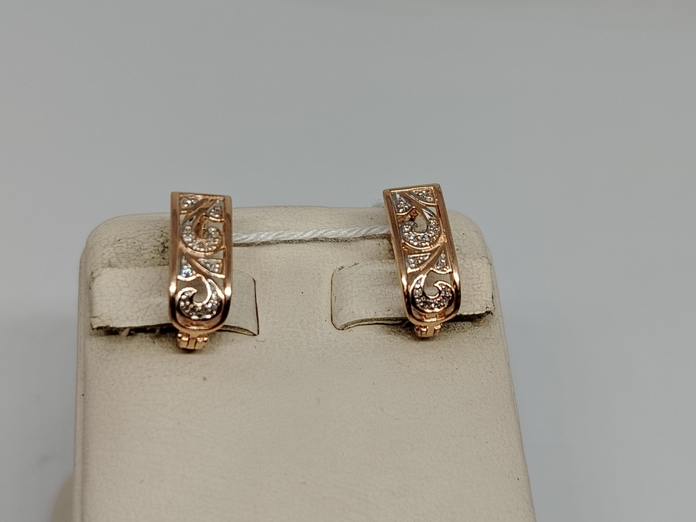 СКМИ585 СЕРЬГИ С КАМНЯМИ (Au 585)