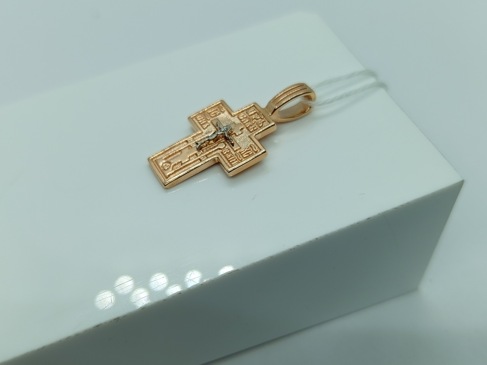 ПОДКБК585 ПОДВЕСКА КРЕСТ БЕЗ КАМНЯ (Au 585)