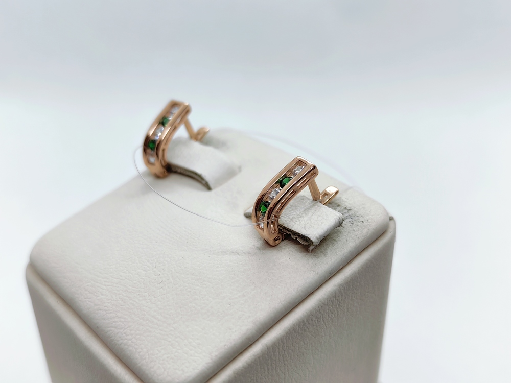 120370/ф СЕРЬГИ С КАМНЯМИ (Au 585)