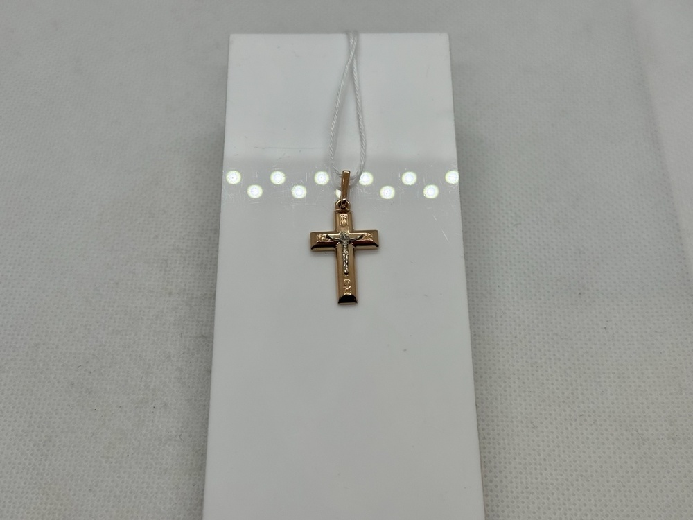 ПОДВЕСКА КРЕСТ БЕЗ КАМНЯ (Au 585)