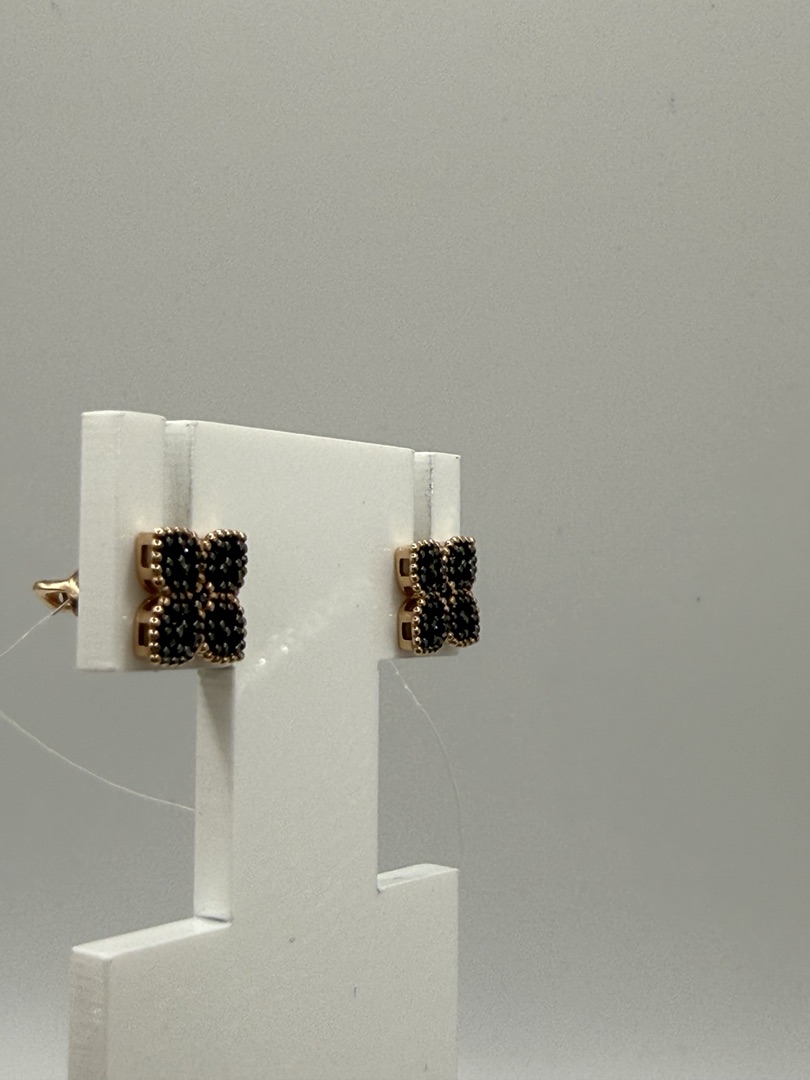 904-02191-10-00-21-00 СЕРЬГИ ПУСЕТЫ с камнями (Au 585)