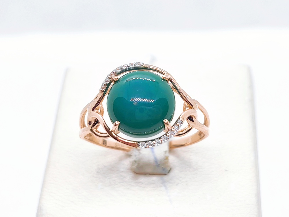 КОЛЬЦО С КАМНЯМИ (Au 585)