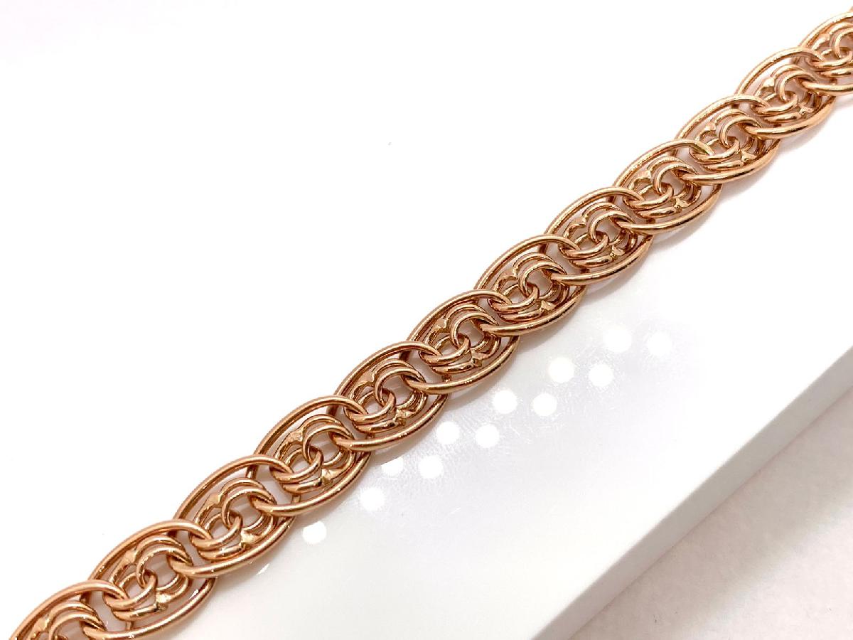 Бр-003 БРАСЛЕТ ПУСТОТЕЛЫЙ Нона-бисмарк (Au 585)