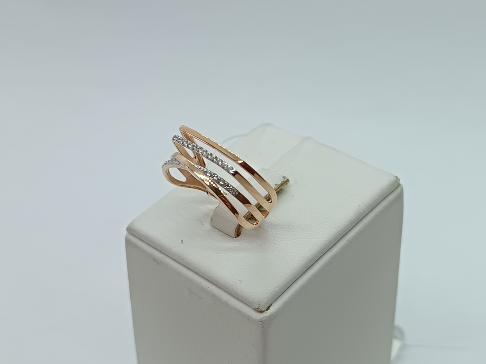 КОЛЬЦО С КАМНЯМИ (Au 585)