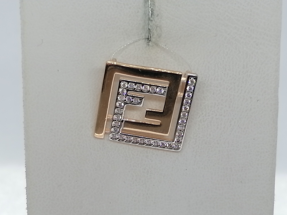 01-318265 ПОДВЕСКА С КАМНЯМИ (Au 585)