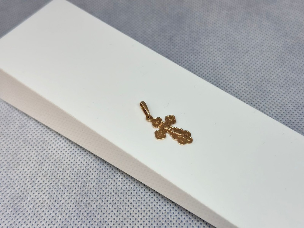 ПОДВЕСКА КРЕСТ БЕЗ КАМНЯ (Au 585)