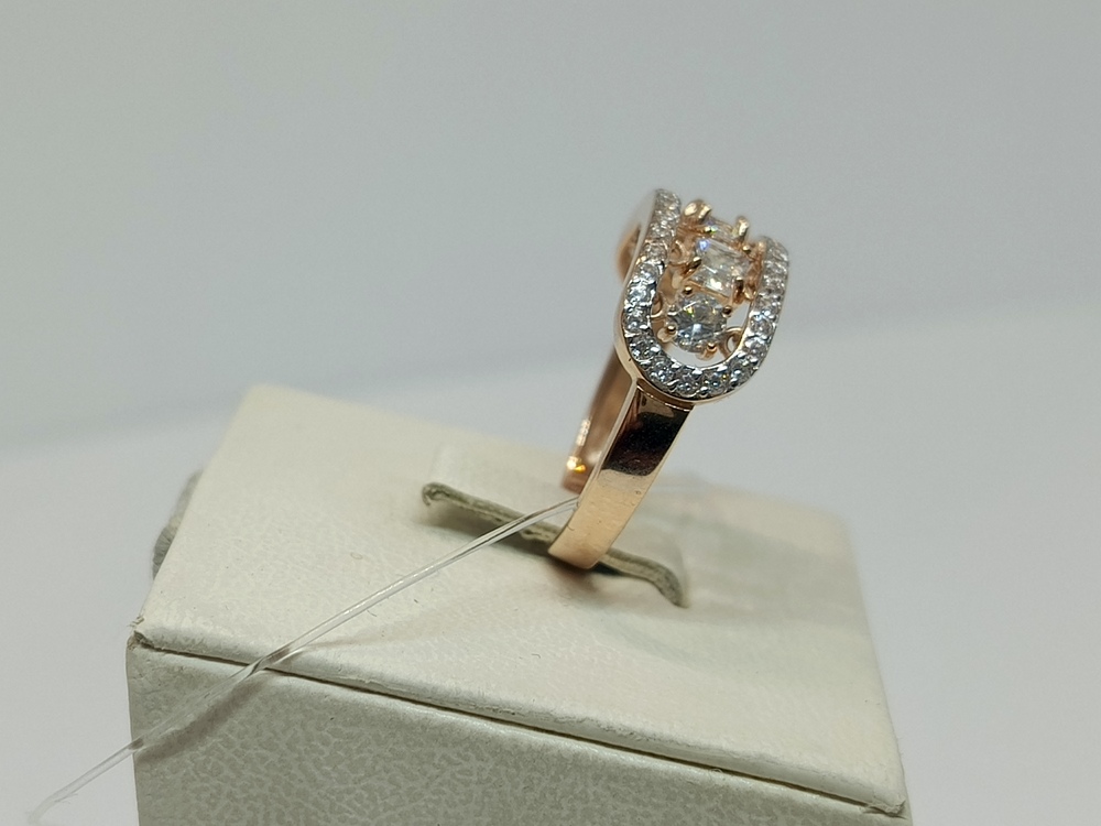 КОЛЬЦО С КАМНЯМИ (Au 585)