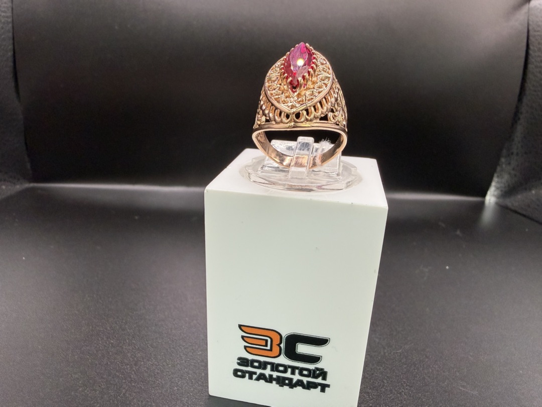 КОЛКМ585 КОЛЬЦО С КАМНЕМ (Au 585)