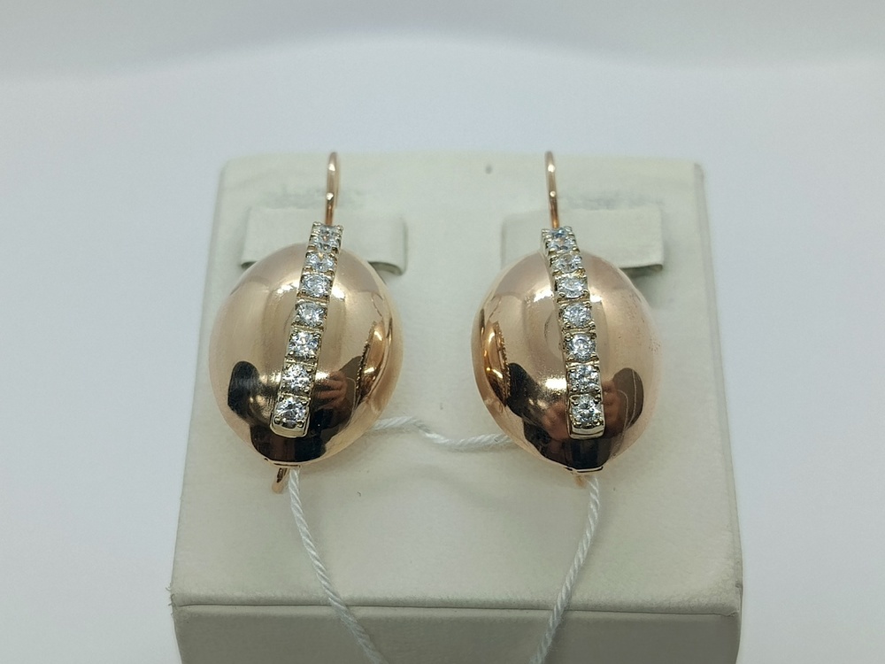 СКМИ585 СЕРЬГИ С КАМНЯМИ (Au 585)