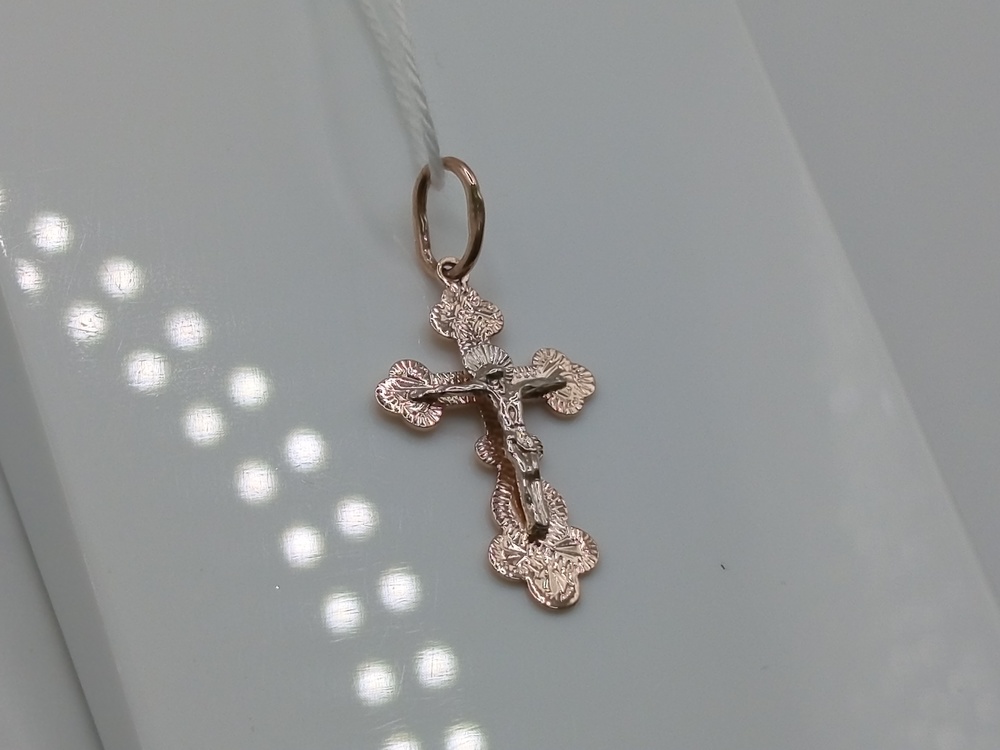 ПОДВЕСКА КРЕСТ БЕЗ КАМНЯ (Au 585)