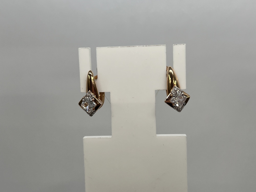 СЕРЬГИ С КАМНЕМ (Au 585)