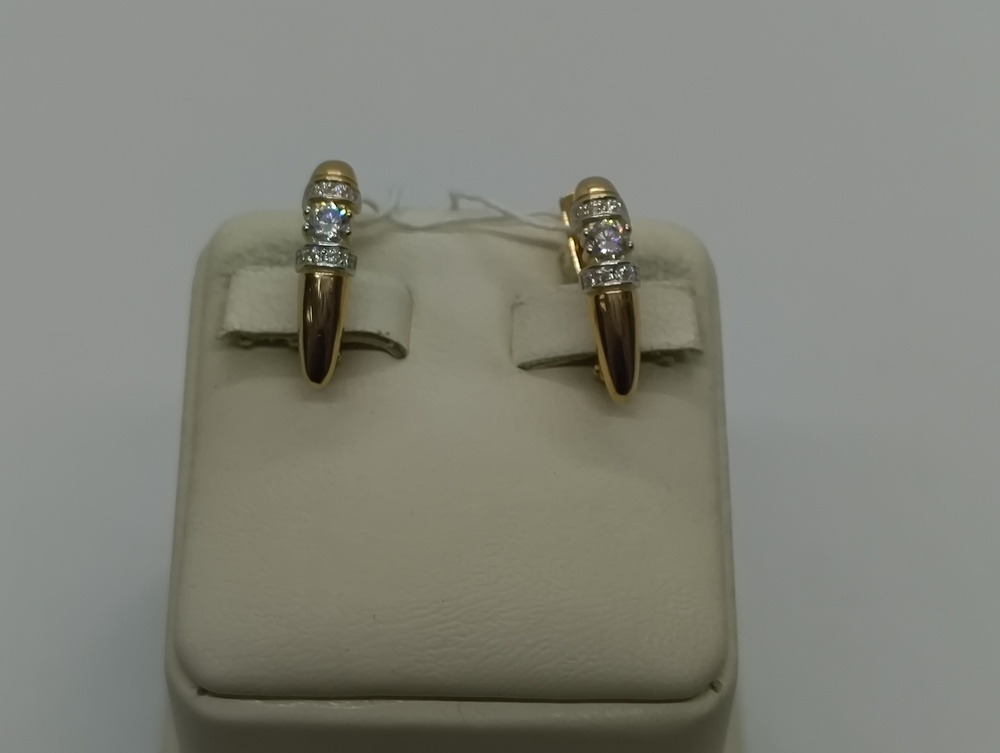 СКМИ585 СЕРЬГИ С КАМНЯМИ (Au 585)