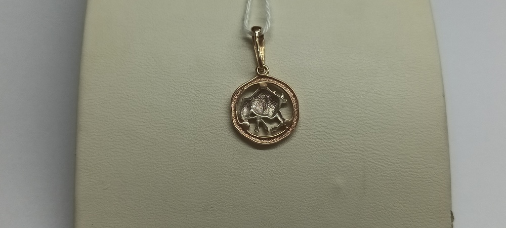 ПОДВЕСКА ЗНАК ЗОДИАКА ТЕЛЕЦ (Au 585)