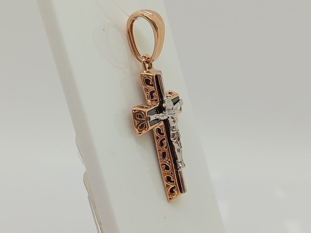 ПОДВЕСКА КРЕСТ с камнем (Au 585)