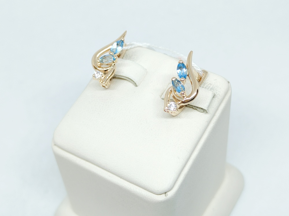 СЕРЬГИ С КАМНЯМИ (Au 585)