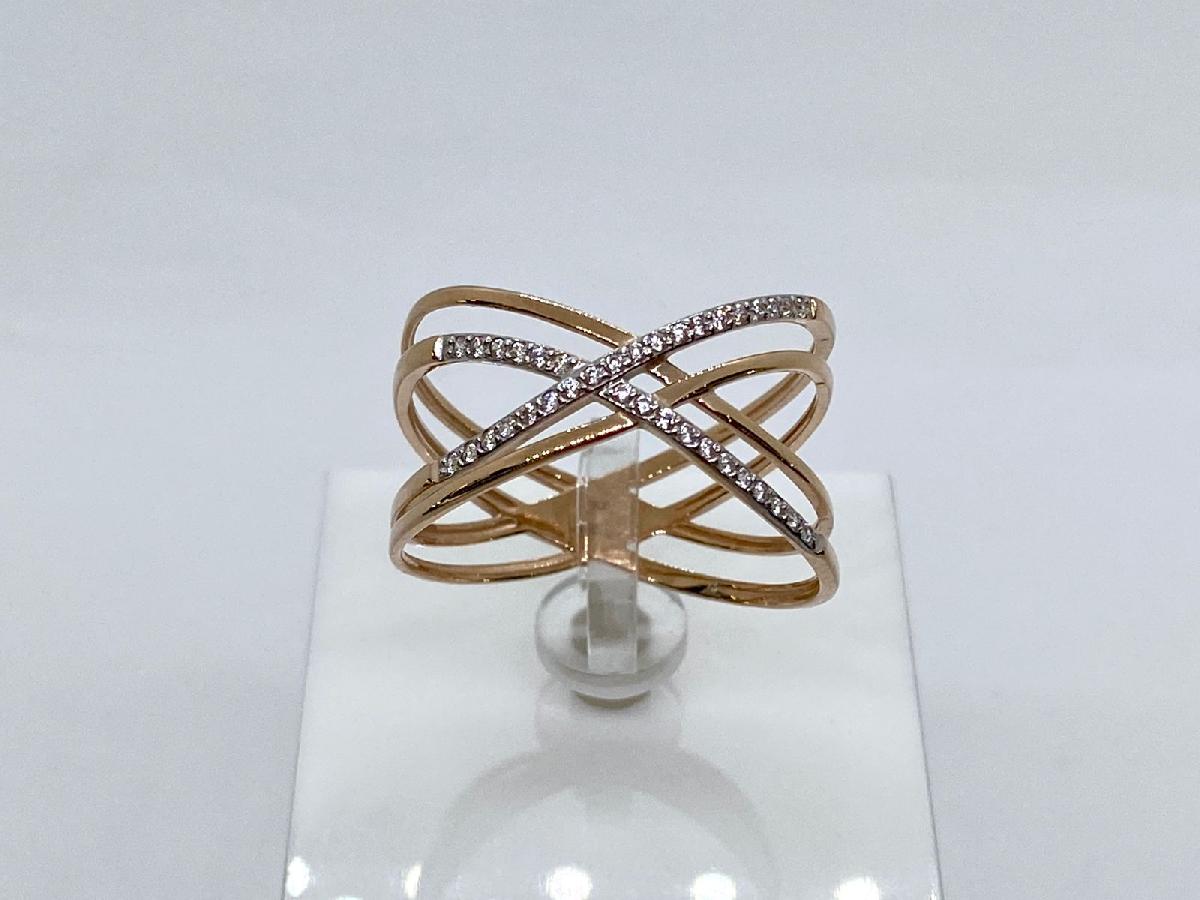 КОЛЬЦО С КАМНЯМИ (Au 585)