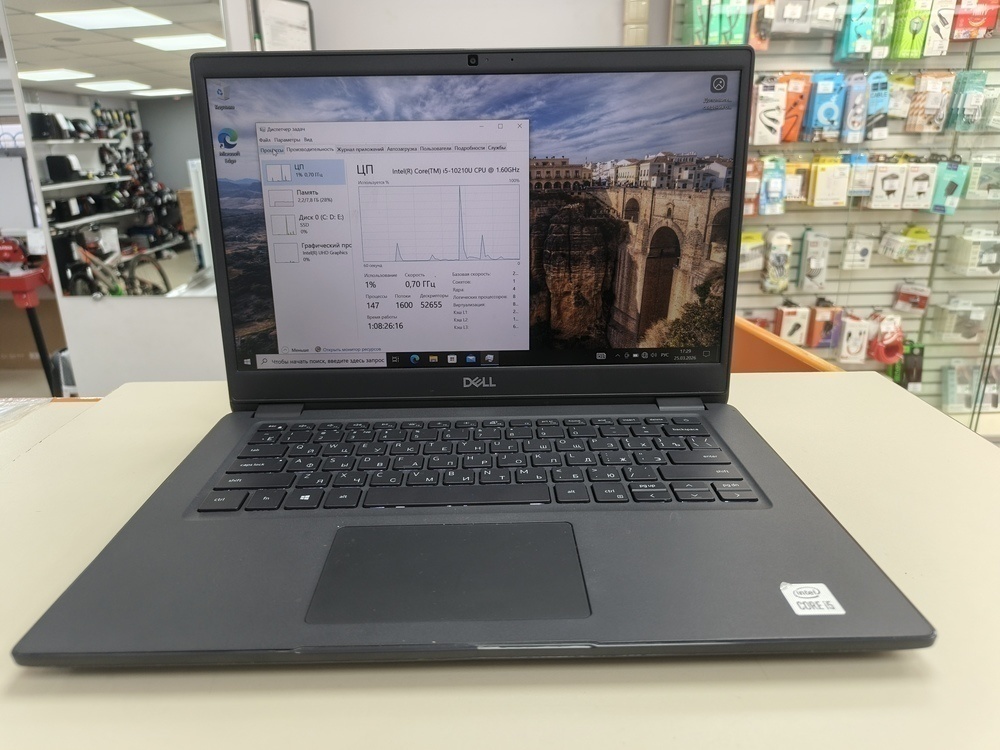 Ноутбук DELL Latitude 3410; Core i5-10210U, Intel UHD Graphics, 8 Гб, 256 Гб, Нет