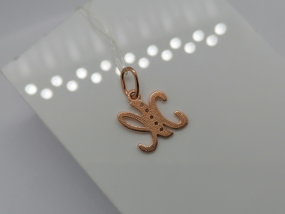 50317 ПОДВЕСКА БУКВА Ж с камнями (Au 585)