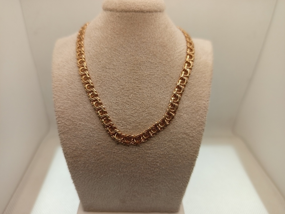 ЦЛБА585 ЦЕПЬ ПОЛНОВЕСНАЯ Бисмарк арабский (Au 585)