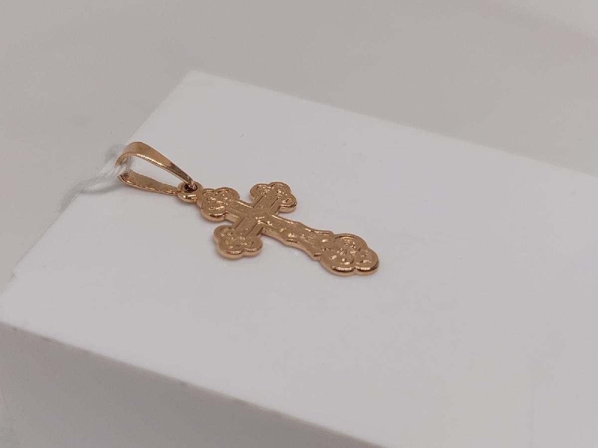 ПОДВЕСКА КРЕСТ БЕЗ КАМНЯ (Au 585)