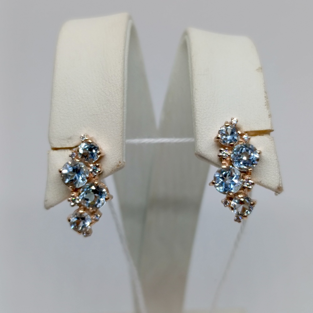 СЕРЬГИ С КАМНЯМИ (Au 585)