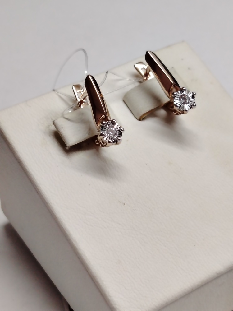 СЕРЬГИ С КАМНЕМ (Au 585)