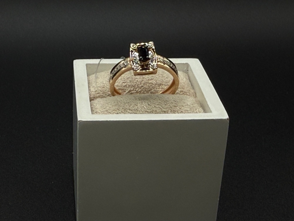 КОЛЬЦО Бриллиант, сапфир (Au 585)