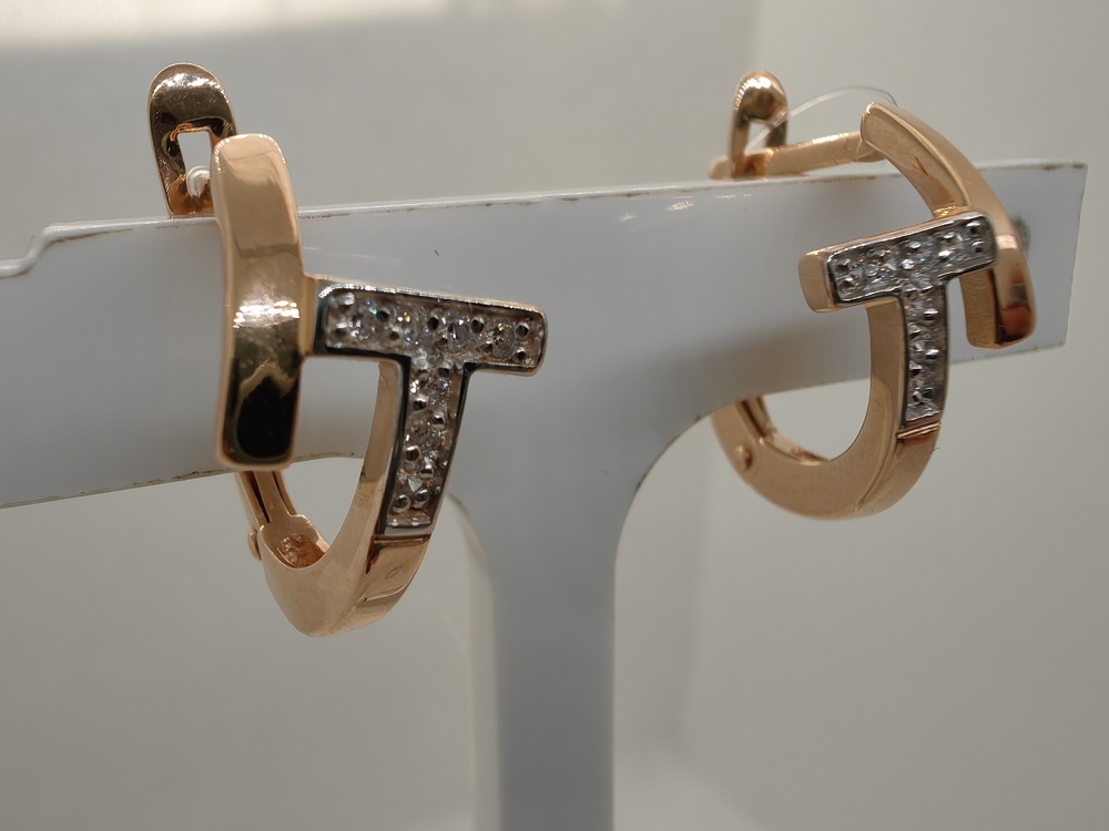 СЕРЬГИ С КАМНЯМИ (Au 585)