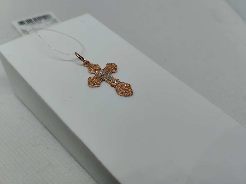 ПОДВЕСКА КРЕСТ без камня (Au 585)