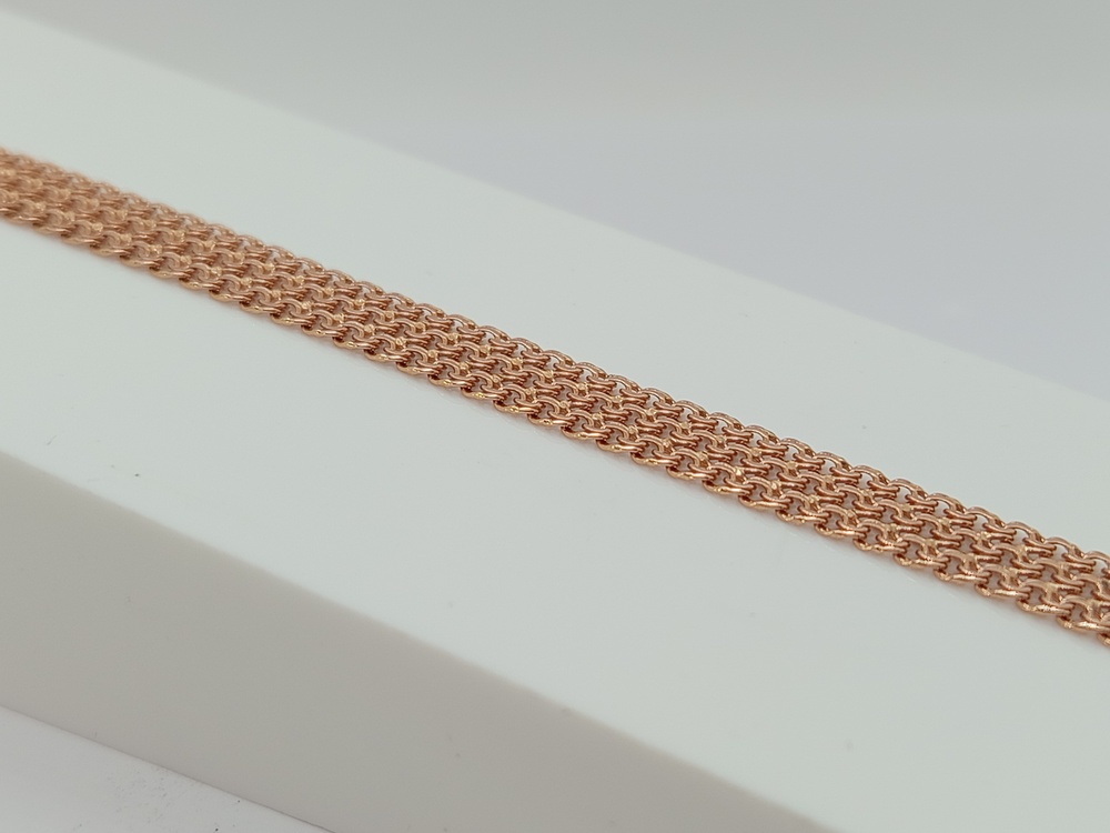 БРАСЛЕТ ПОЛНОВЕСНЫЙ Бисмарк тройной (Au 585)