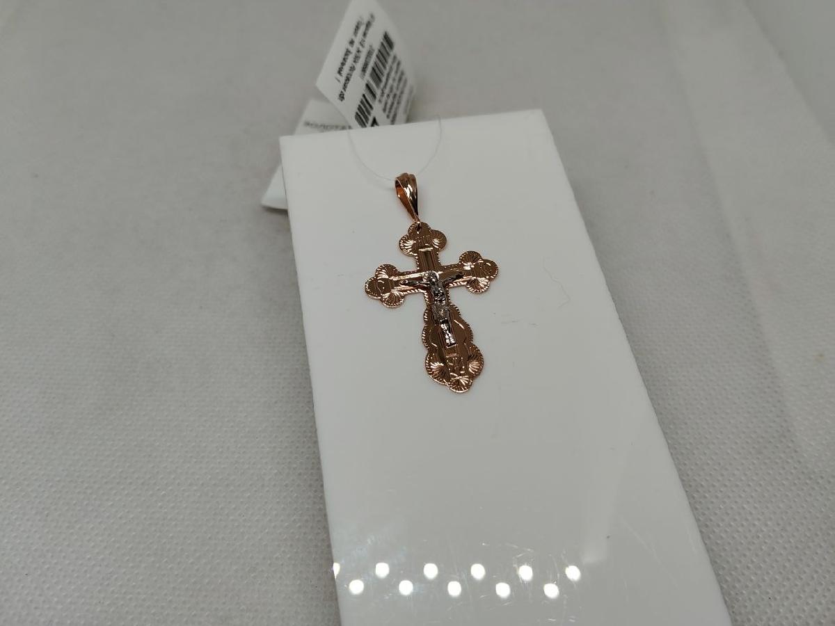 ПОДВЕСКА КРЕСТ без камня (Au 585)