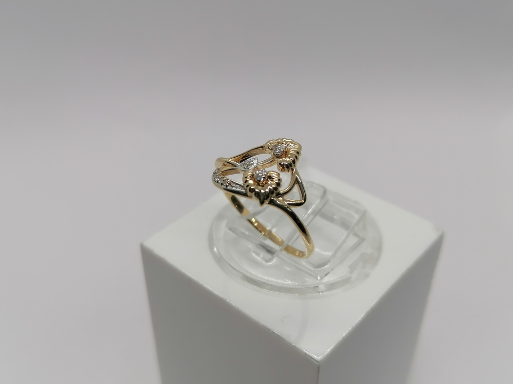 КОЛЬЦО С КАМНЯМИ (Au 585)