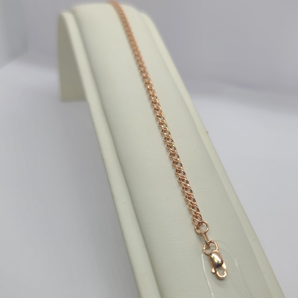 БРАСЛЕТ ПУСТОТЕЛЫЙ Ромб двойной (Au 585)