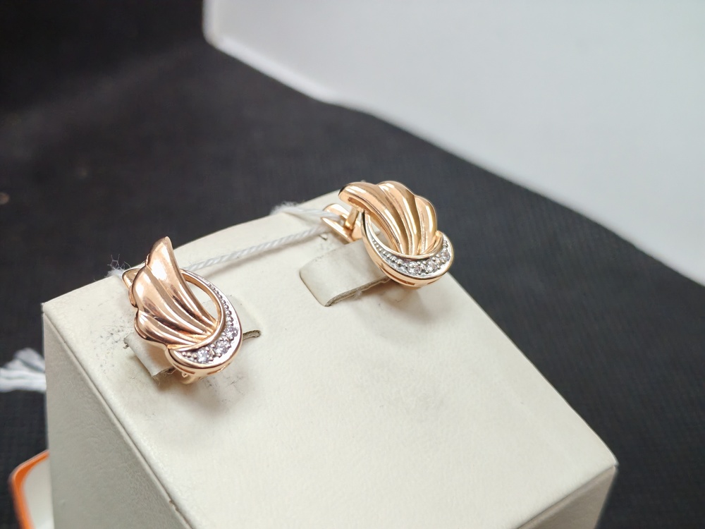 СКМИ585 СЕРЬГИ С КАМНЯМИ (Au 585)