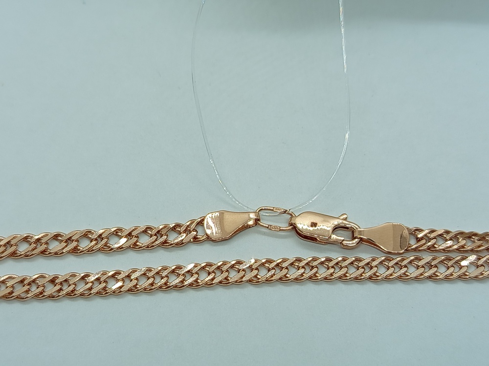 БРАСЛЕТ ПУСТОТЕЛЫЙ Ромб двойной (Au 585)