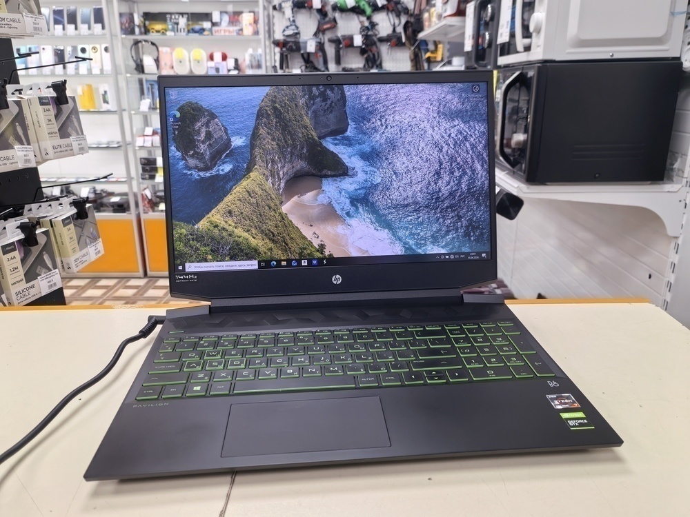 Ноутбук HP; Ryzen 7 4800H, GeForce GTX 1660 Ti, 16 Гб, 500 Гб, Нет