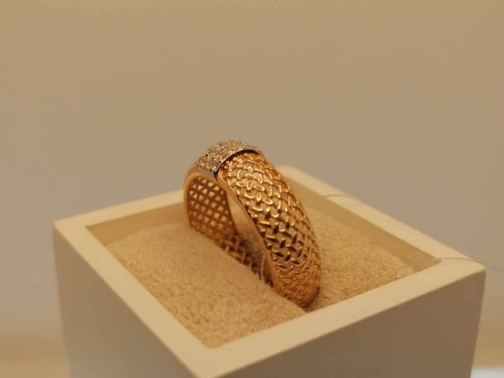 КОЛЬЦО С КАМНЯМИ (Au 585)