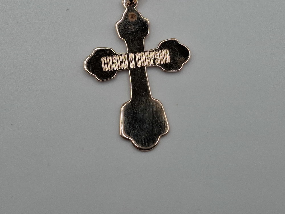 ПОДКБК585 ПОДВЕСКА КРЕСТ БЕЗ КАМНЯ (Au 585)