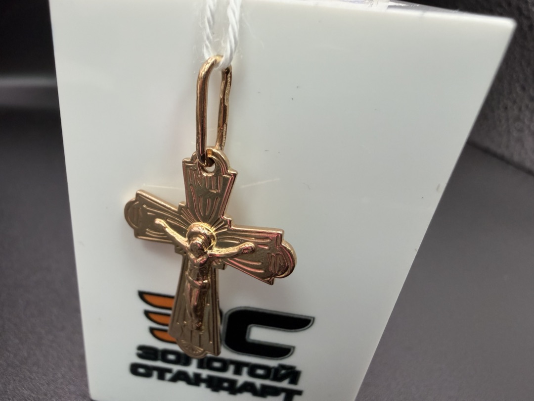 ПОДКБК583 ПОДВЕСКА КРЕСТ БЕЗ КАМНЯ (Au 583)