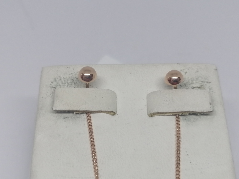 СЕРЬГИ ПРОДЕВКИ без камня (Au 585)