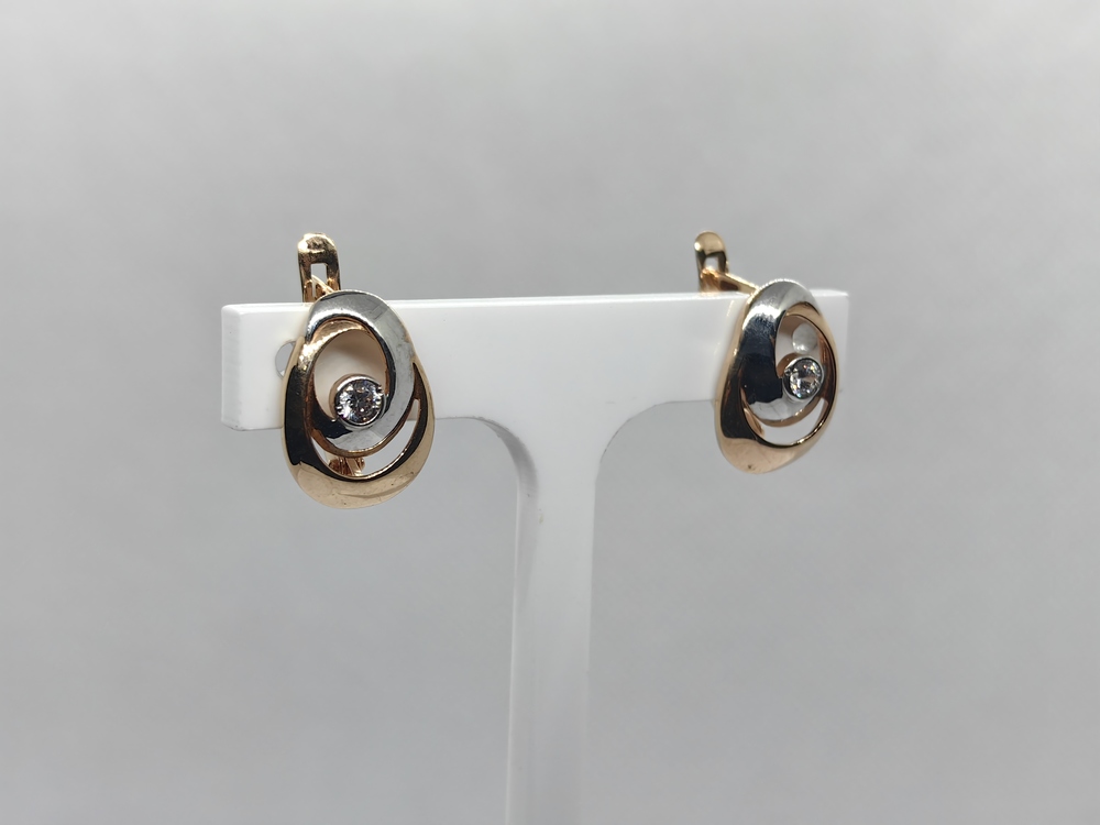 СЕРЬГИ С КАМНЕМ (Au 585)