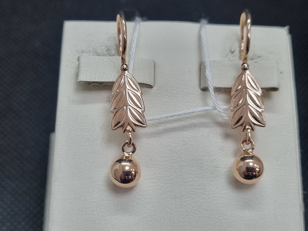 СБКМ585 СЕРЬГИ БЕЗ КАМНЯ (Au 585)