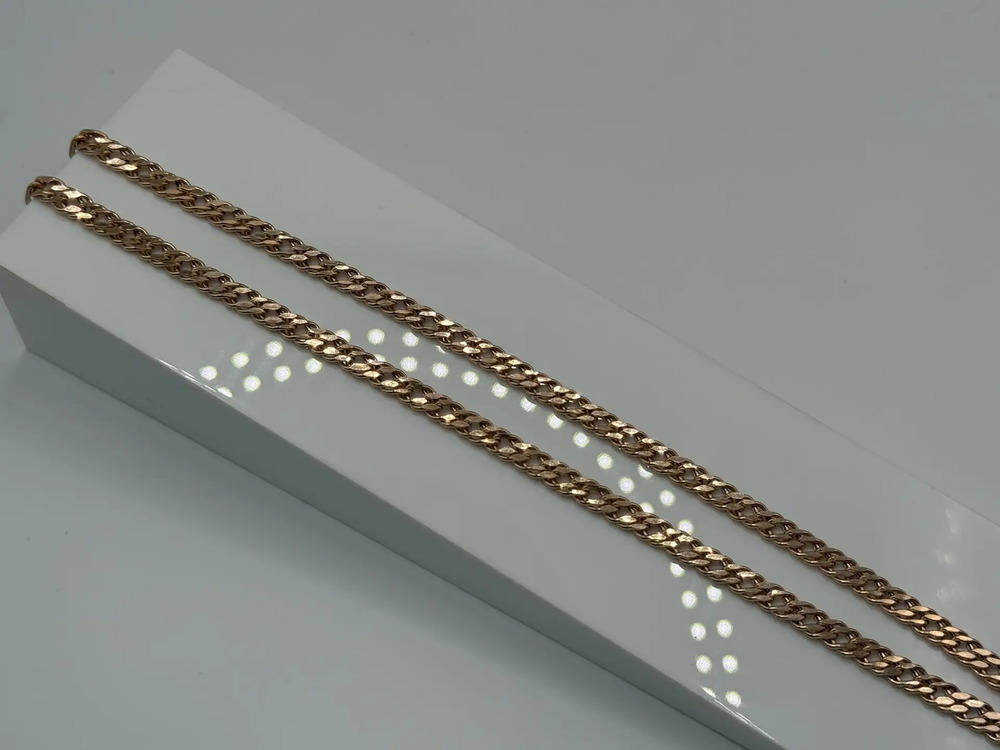 ЦЕПЬ ПУСТОТЕЛАЯ Ромб двойной (Au 585)