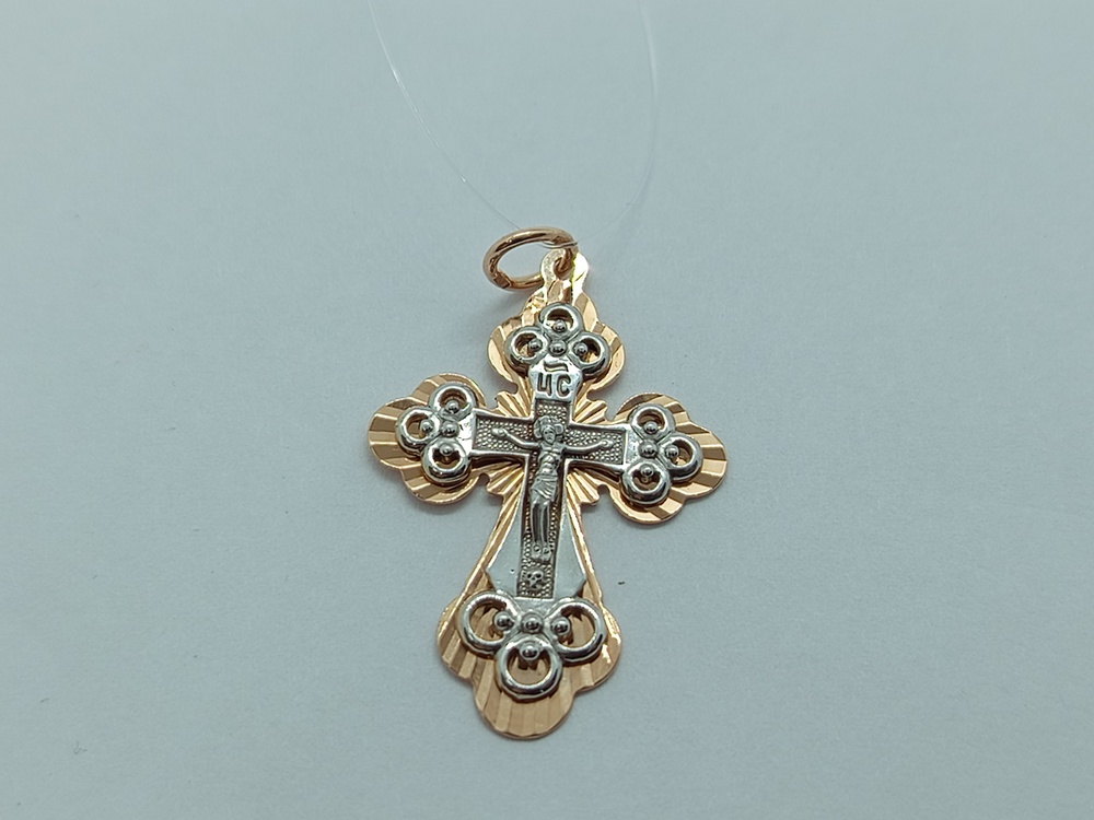 ПОДВЕСКА КРЕСТ без камня (Au 585)