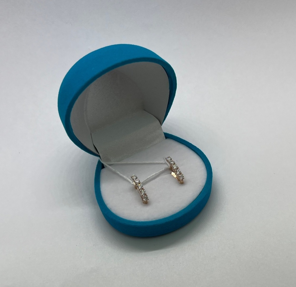 СКМИ585 СЕРЬГИ С КАМНЯМИ (Au 585)