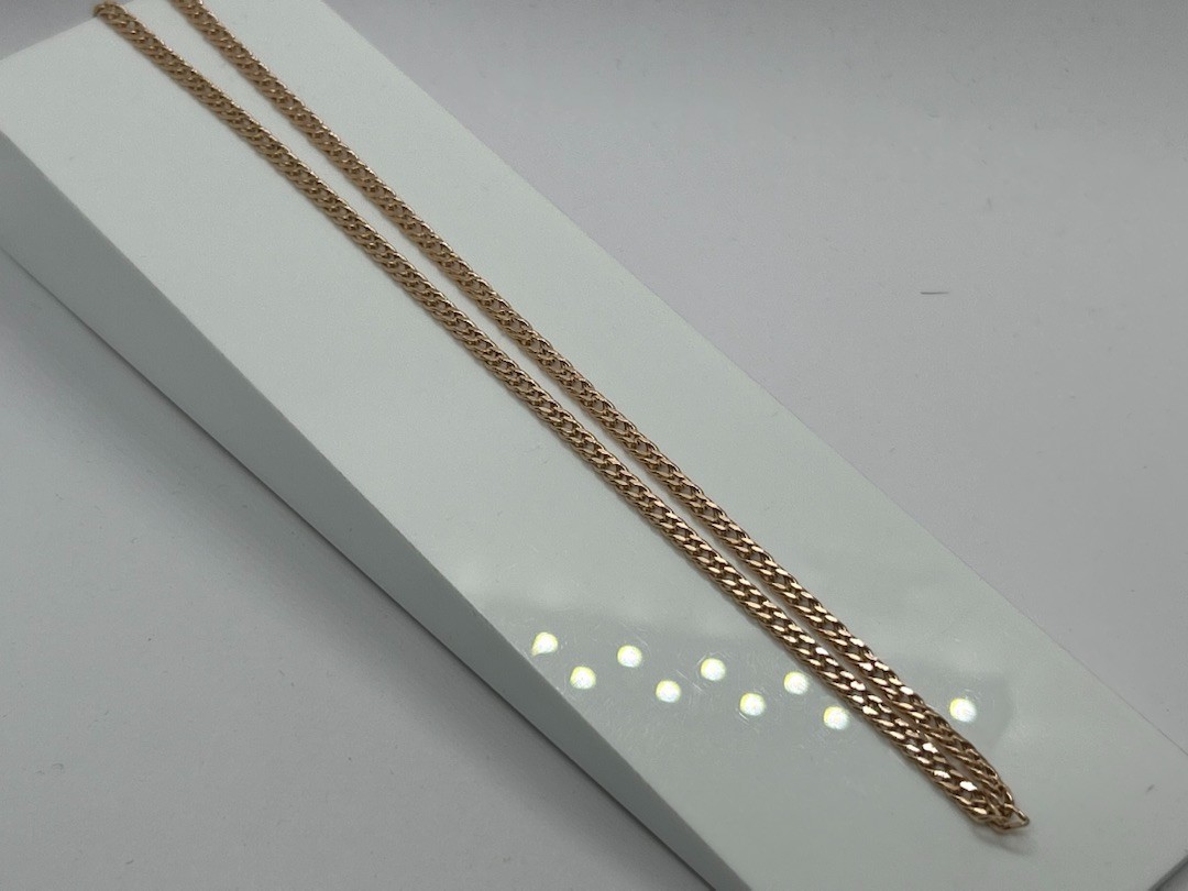 ЦЕПЬ ПУСТОТЕЛАЯ Ромб двойной (Au 585)